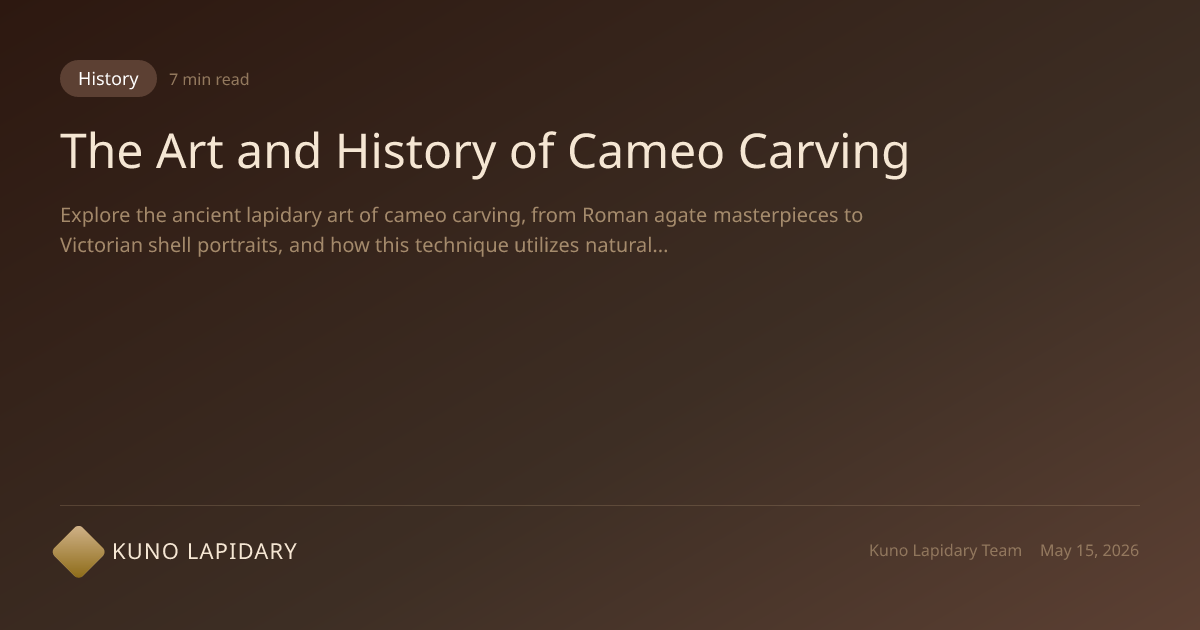 History of Cameo Carving: Agate and Shell Lapidary Art | Kuno Lapidary